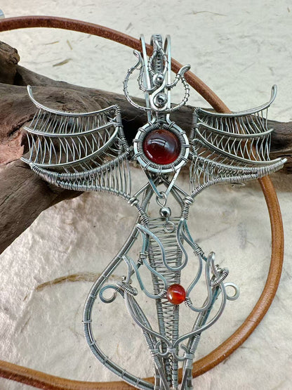Blood & Fire Entwined Pendant Necklace