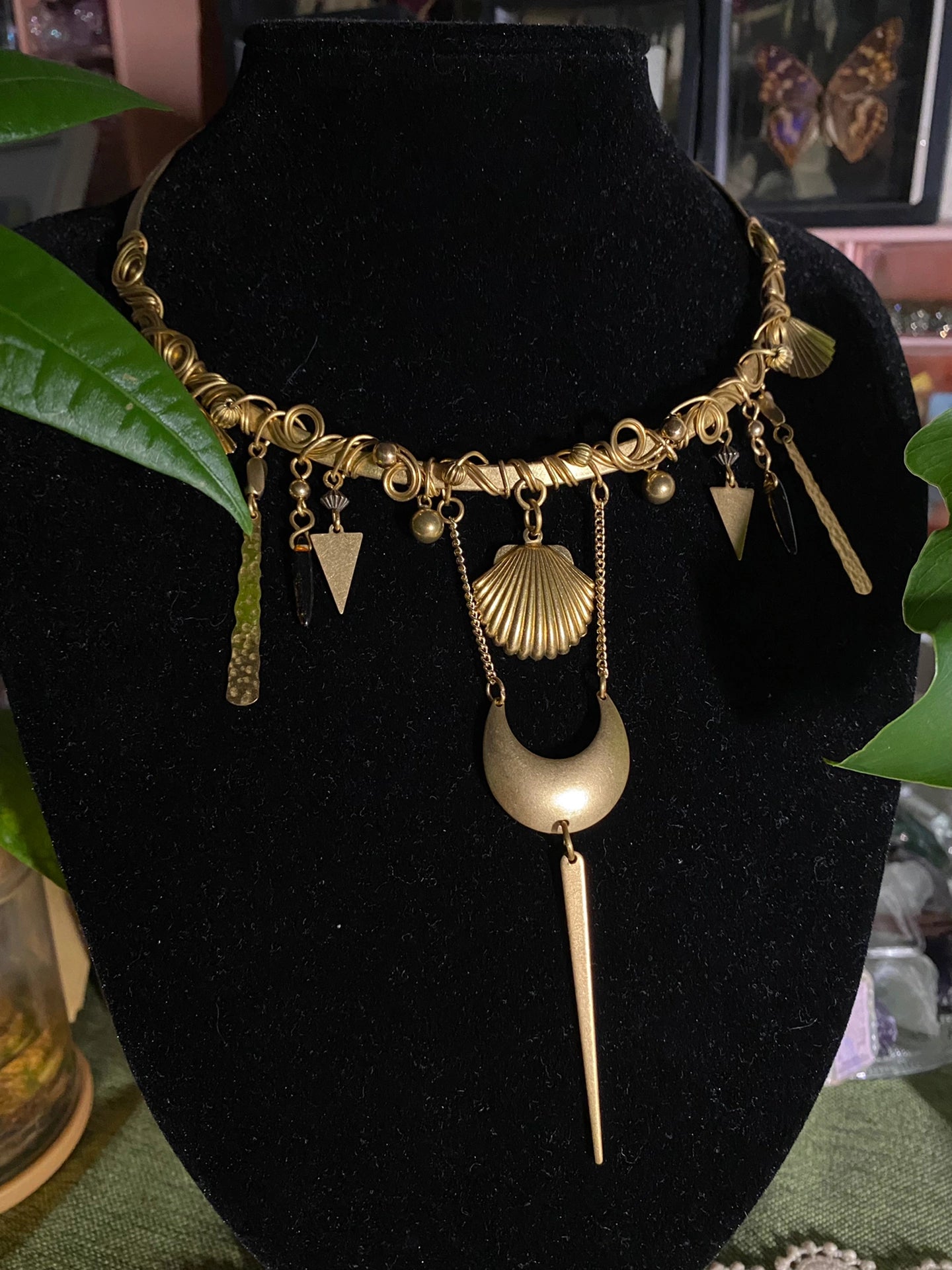 Cleopatra-style Vintage Brass Choker