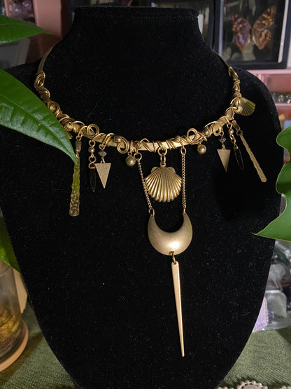 Cleopatra-style Vintage Brass Choker