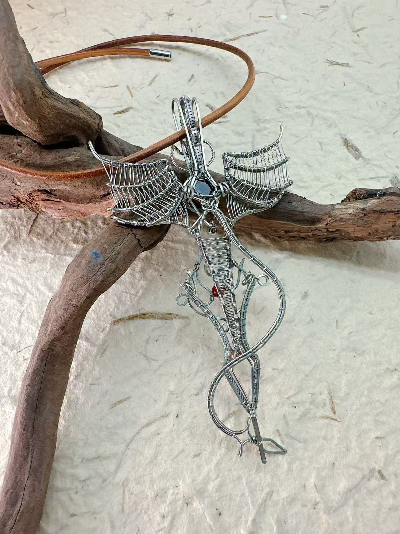 Blood & Fire Entwined Pendant Necklace