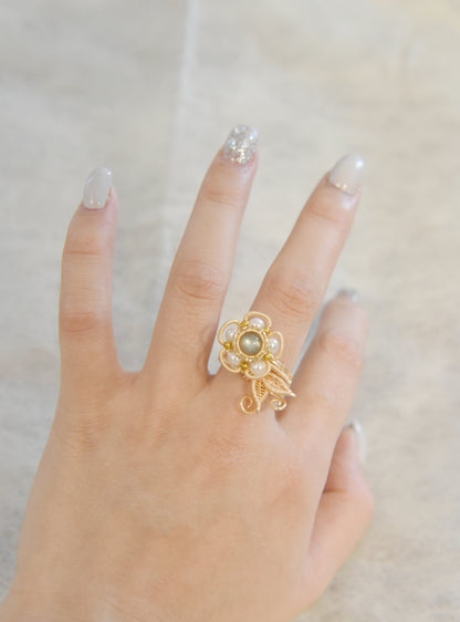 Fidget Spinner Flower and Star Ring