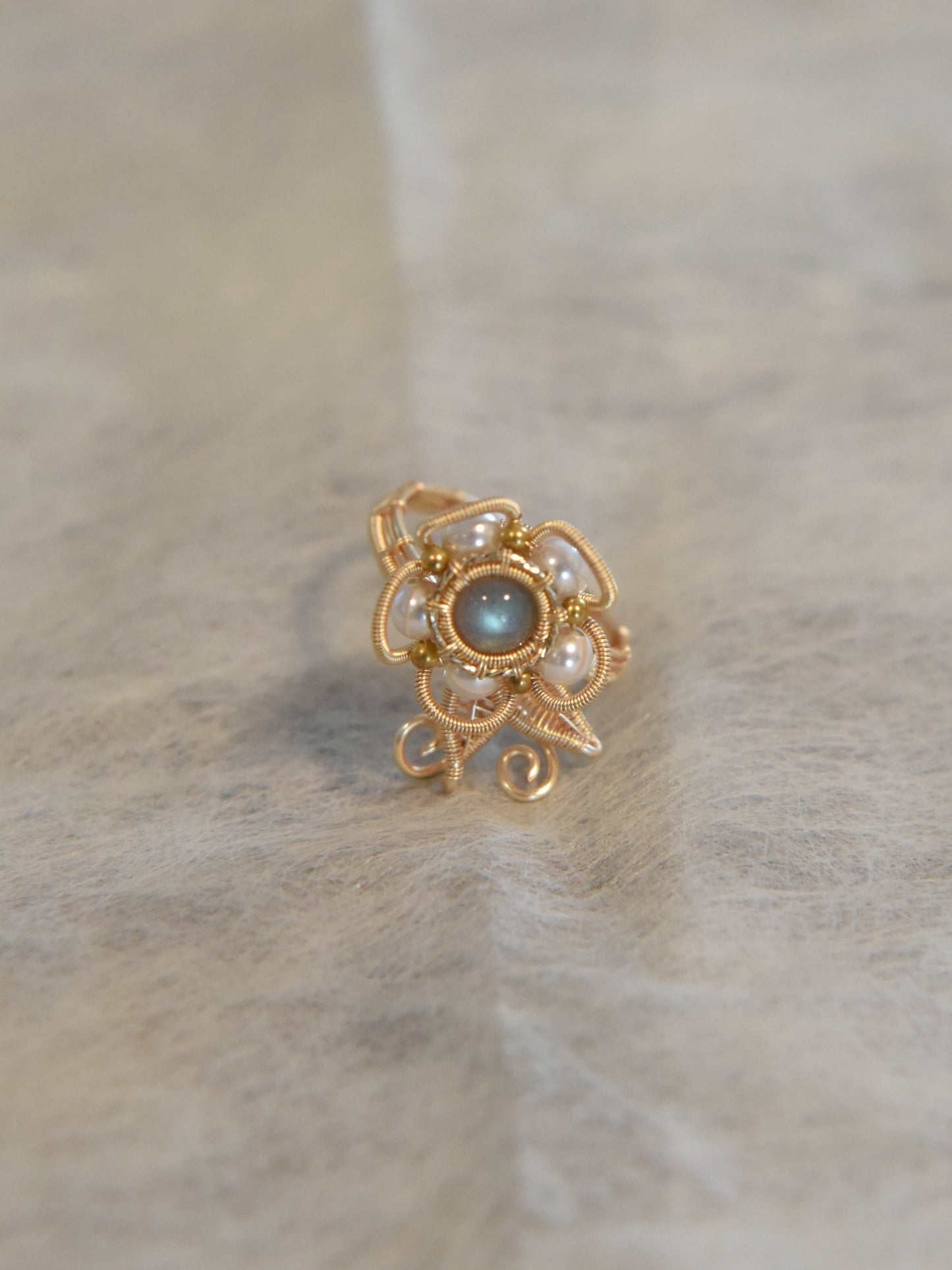 Fidget Spinner Flower and Star Ring