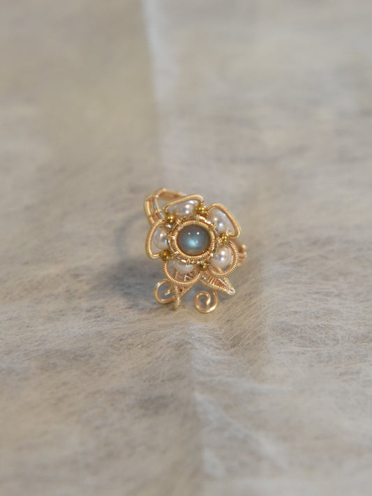 Fidget Spinner Flower and Star Ring