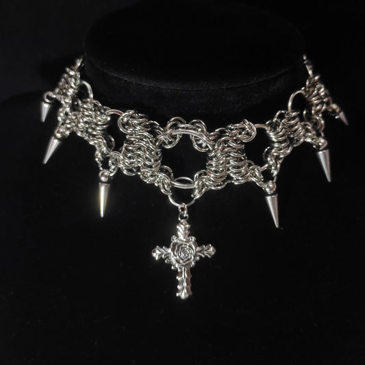 Handmade Chainmail 1012 Choker Necklace
