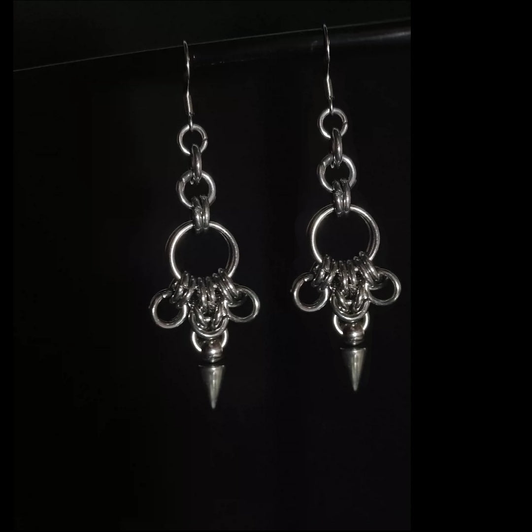 Handmade Chainmail 3016 Earrings