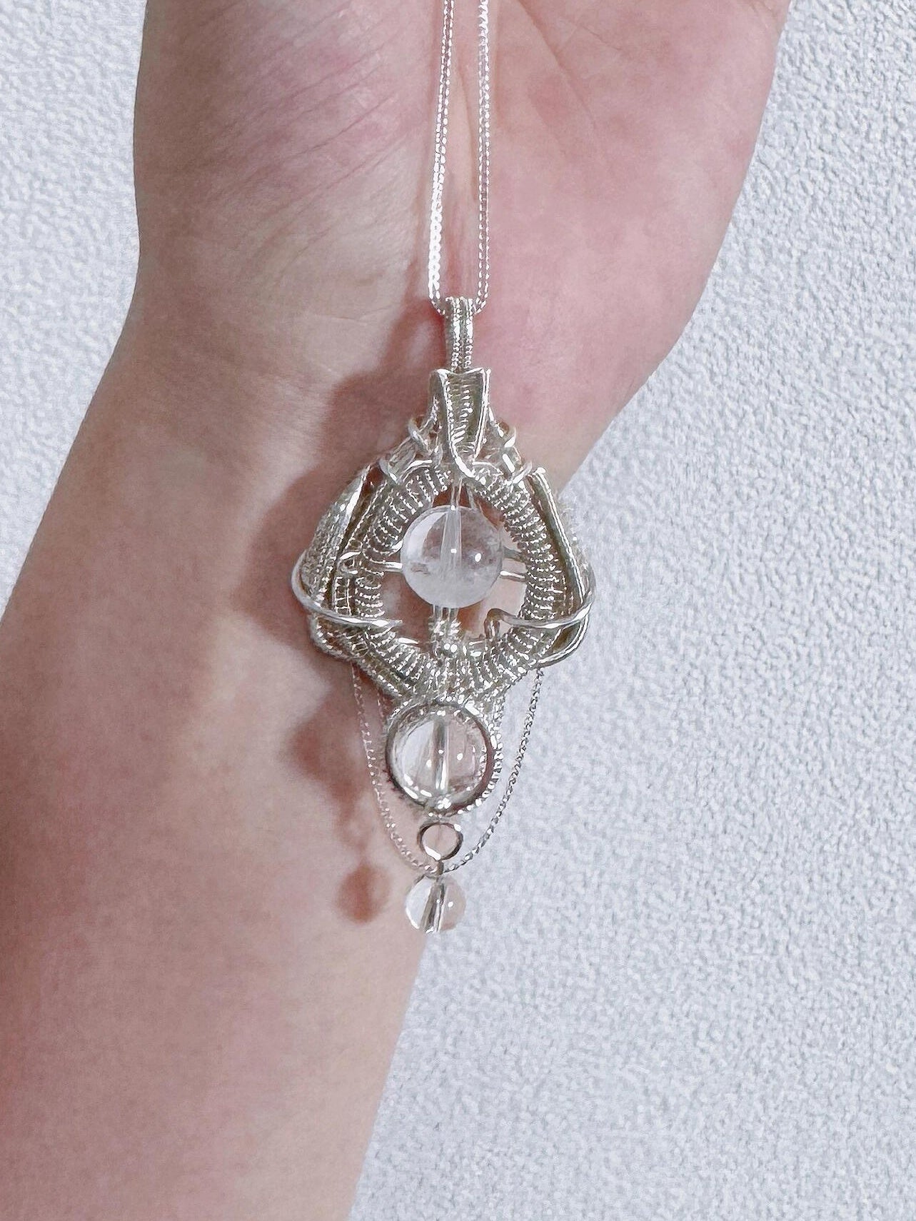 Frost Bloom Lodolite Quartz Pendant Necklace