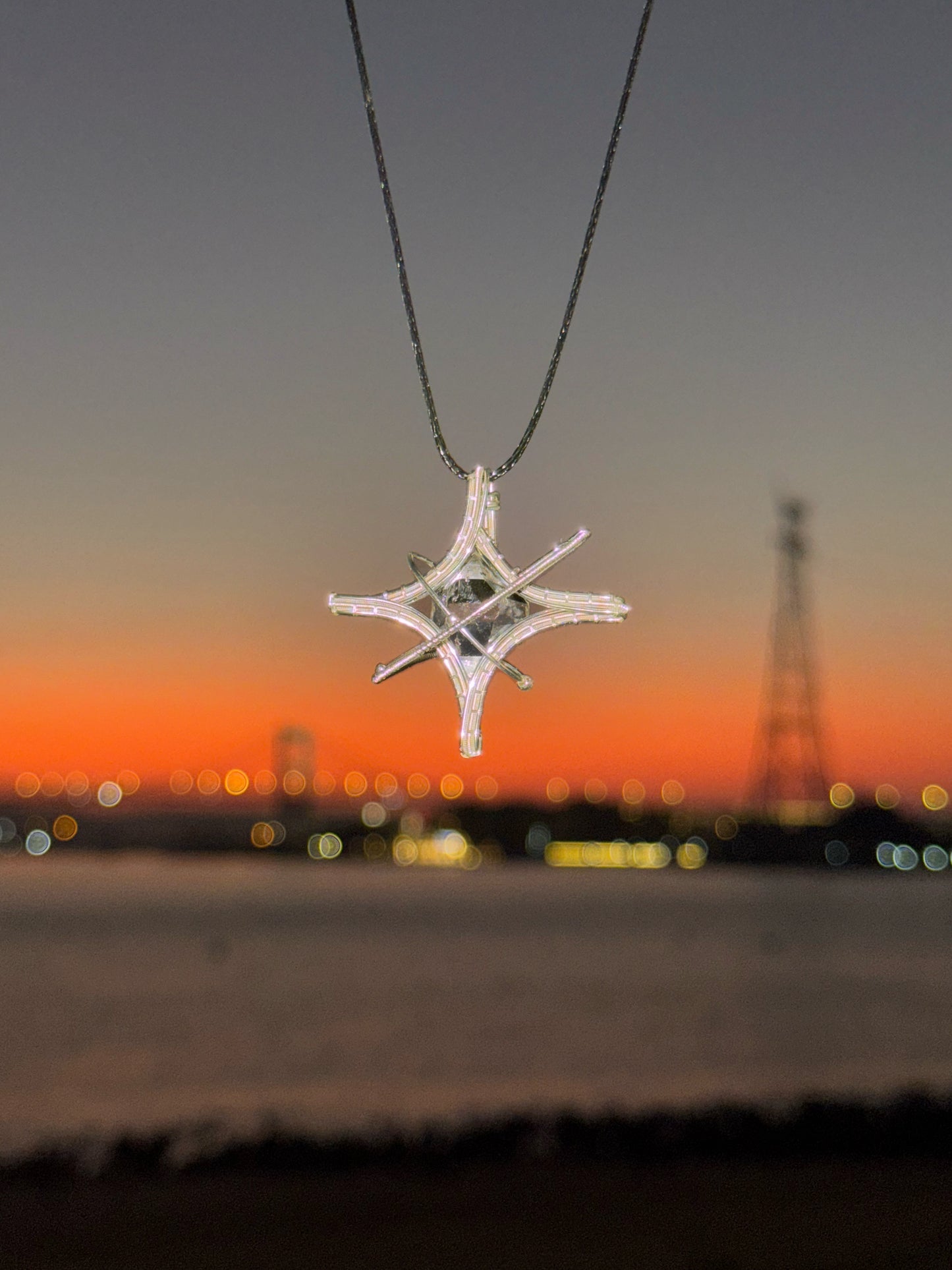 Celestial Ribbon Pendant Necklace
