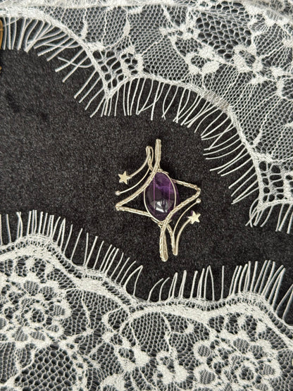 Astral Crystal Loop Pendant Necklace