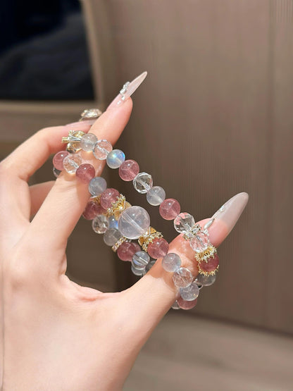 Peach Melody Quartz Crystal Bracelet