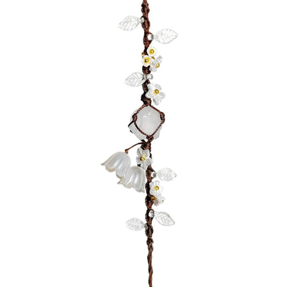 Floral Gemstone Woven Bracelet 1.0