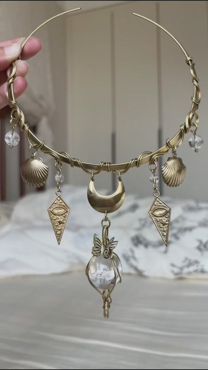 Cleopatra-style Vintage Brass Choker