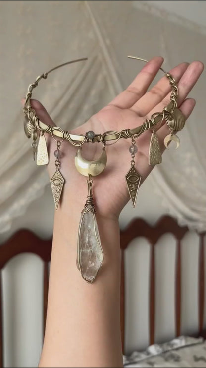 Cleopatra-style Vintage Brass Choker
