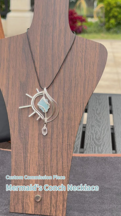 Mermaid's Conch Pendant Necklace