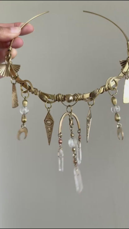 Cleopatra-style Vintage Brass Choker