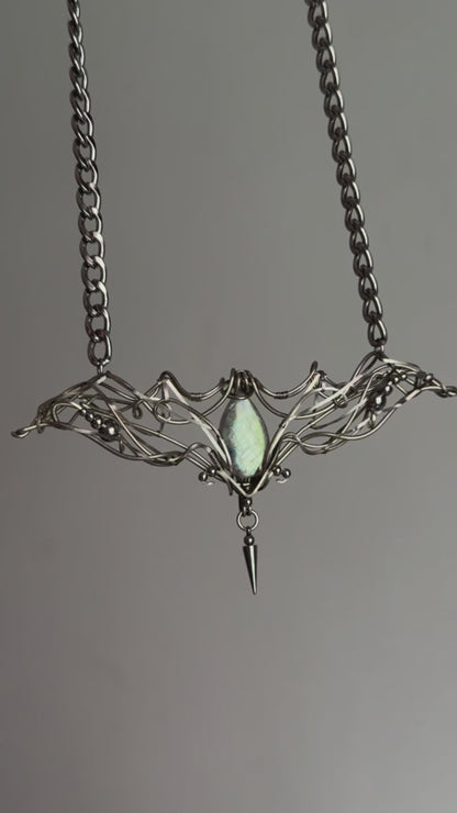 Bat-Winged Enchantment Pendant Necklace