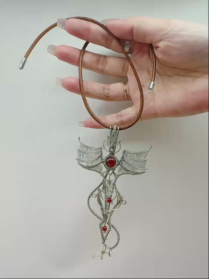 Blood & Fire Entwined Pendant Necklace